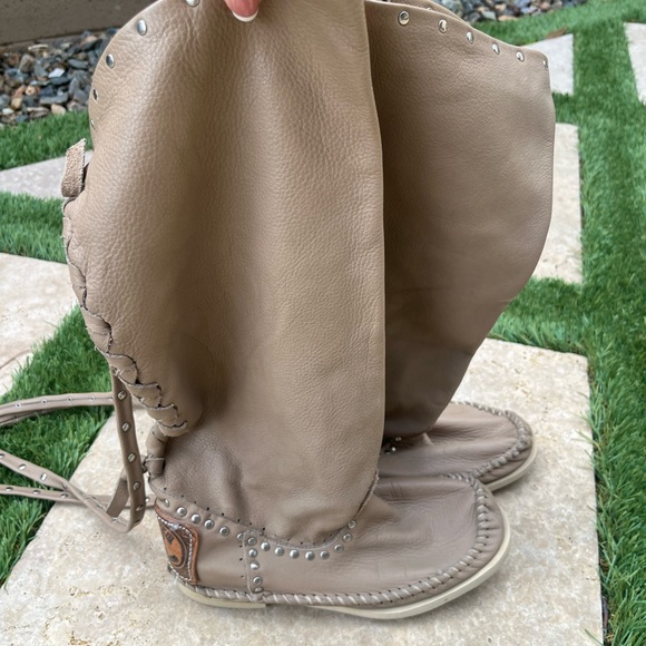 Hector Riccione moccasin boots tan leather - Picture 14 of 15